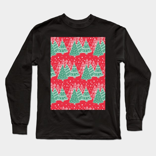 Christmas pattern Long Sleeve T-Shirt by katerinamk